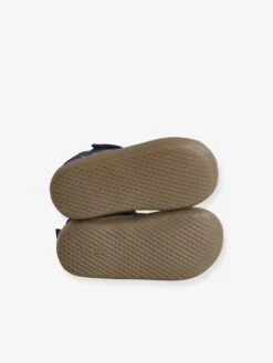 Salomés Scratchés Souples En Toile Bébé 4 Pattes Bleu - Vertbaudet -Pampero Boutique salomes scratches souples en toile bebe 4 pattes 4