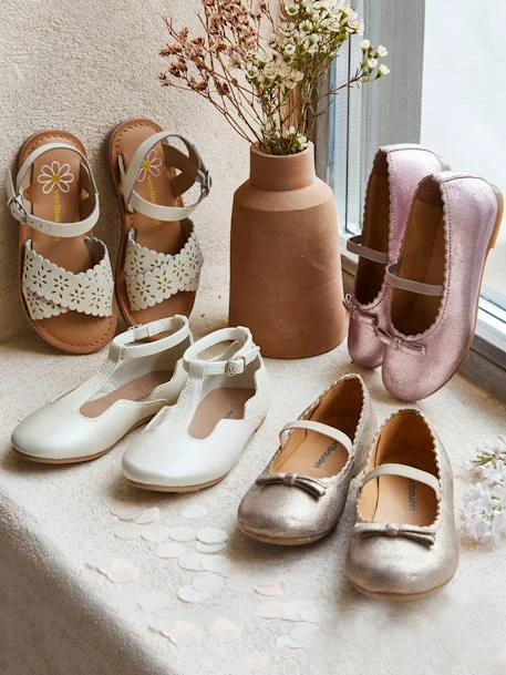Sandales Brides Croisées Cuir Fille Vieux Rose - Vertbaudet 3 Sandales Brides Croisées Cuir Fille Vieux Rose - Vertbaudet