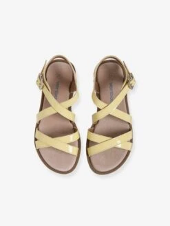 Sandales Brides Croisées Fille Jaune - Vertbaudet -Pampero Boutique sandales brides croisees fille 5