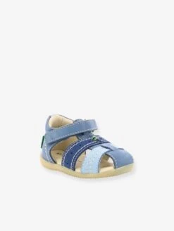 Sandales Cuir Bébé Bigbazar-2 Iconique Biboo KICKERS® Bleu Tricolore - Kickers