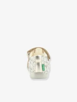 Sandales Cuir Bébé Bigflo-2 Iconique Biboo KICKERS® Blanc Argent Coquillage - Kickers -Pampero Boutique sandales cuir bebe bigflo 2 iconique biboo kickers 3