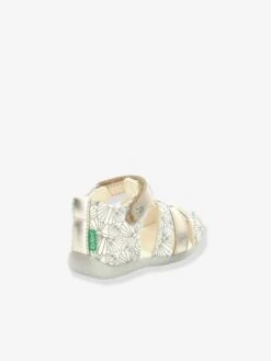 Sandales Cuir Bébé Bigflo-2 Iconique Biboo KICKERS® Blanc Argent Coquillage - Kickers -Pampero Boutique sandales cuir bebe bigflo 2 iconique biboo kickers 4