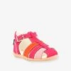 Sandales Cuir Bébé Fille Bigfly 2 KICKERS® Rose Orange Tricolore - Kickers 2 Sandales Cuir Bébé Fille Bigfly 2 KICKERS® Rose Orange Tricolore - Kickers -Pampero Boutique sandales cuir bebe fille bigfly 2 kickers
