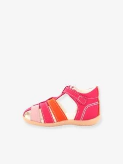 Sandales Cuir Bébé Fille Bigfly 2 KICKERS® Rose Orange Tricolore - Kickers -Pampero Boutique sandales cuir bebe fille bigfly 2 kickers 2