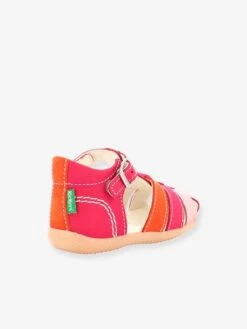 Sandales Cuir Bébé Fille Bigfly 2 KICKERS® Rose Orange Tricolore - Kickers -Pampero Boutique sandales cuir bebe fille bigfly 2 kickers 3