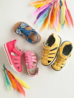 Sandales Cuir Bébé Fille Bout Fermé Rose - Vertbaudet -Pampero Boutique sandales cuir bebe fille bout ferme 2