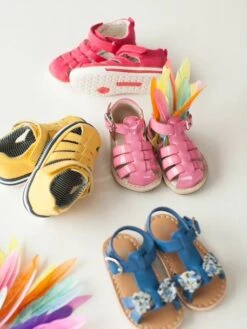 Sandales Cuir Bébé Fille Bout Fermé Rose - Vertbaudet