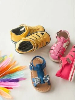 Sandales Cuir Bébé Fille Bout Fermé Rose - Vertbaudet -Pampero Boutique sandales cuir bebe fille bout ferme 5