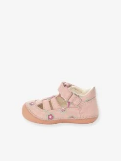 Sandales Cuir Bébé Fille Sushy Originel Softers KICKERS® Rose Clair Flower - Kickers -Pampero Boutique sandales cuir bebe fille sushy originel softers kickers 2