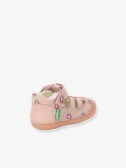 Sandales Cuir Bébé Fille Sushy Originel Softers KICKERS® Rose Clair Flower - Kickers -Pampero Boutique sandales cuir bebe fille sushy originel softers kickers 4