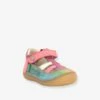 Sandales Cuir Bébé Fille Sushy Originel Softers KICKERS® Rose Metallise - Kickers