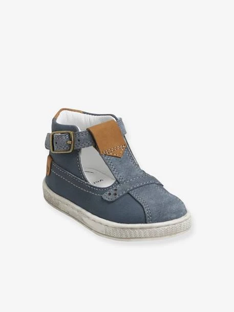 Sandales Cuir Bébé Garçon Premiers Pas Bleu Jean - Vertbaudet 3 Sandales Cuir Bébé Garçon Premiers Pas Bleu Jean - Vertbaudet