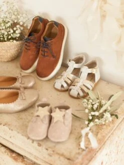 Sandales Cuir Bébé Premiers Pas Blanc - Vertbaudet -Pampero Boutique sandales cuir bebe premiers pas 2