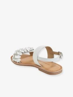 Sandales Cuir Fille Blanc - Vertbaudet -Pampero Boutique sandales cuir fille 3