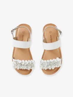 Sandales Cuir Fille Blanc - Vertbaudet -Pampero Boutique sandales cuir fille 4