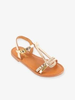 Sandales Cuir Fille Badou LES TROPEZIENNES® PAR M. BELARBI Blanc/or - Les Tropeziennes -Pampero Boutique sandales cuir fille badou les tropeziennes par m. belarbi 5