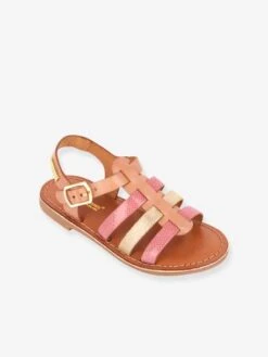 Sandales Cuir Fille Bobbie LES TROPEZIENNES® PAR M. BELARBI Rose/or - Les Tropeziennes -Pampero Boutique sandales cuir fille bobbie les tropeziennes par m. belarbi 2