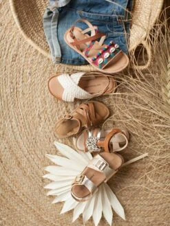 Sandales Cuir Fille Collection Maternelle Marron - Vertbaudet -Pampero Boutique sandales cuir fille collection maternelle 3