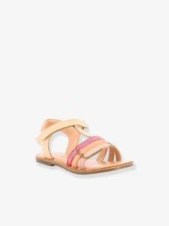 Sandales Cuir Fille Diamanto Diva KICKERS® Rose Corail Metallise - Kickers