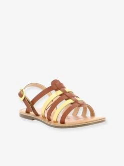Sandales Cuir Fille Dixon KICKERS® Jaune Or - Kickers