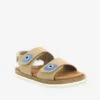 Sandales Cuir Fille First KICKERS® Beige Bleu - Kickers -Pampero Boutique sandales cuir fille first kickers