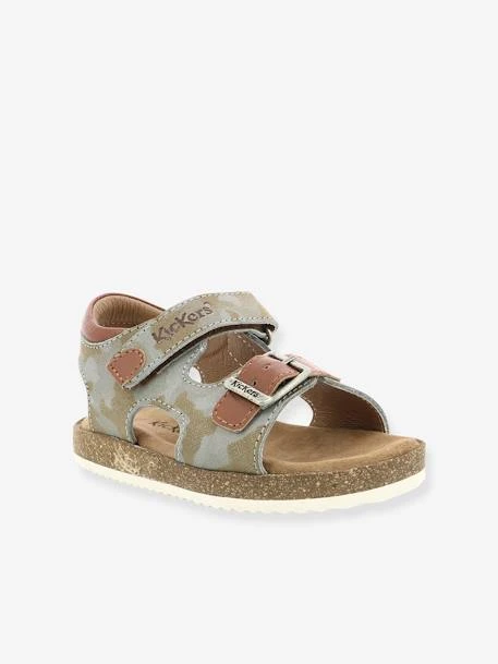 Sandales Cuir Garçon Funkyo KICKERS® Kaki Camouflage - Kickers 3 Sandales Cuir Garçon Funkyo KICKERS® Kaki Camouflage - Kickers