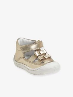 Sandales Cuir Souple Bébé Fille 4 Pattes Metallisé Or - Vertbaudet -Pampero Boutique sandales cuir souple bebe fille 4 pattes 2