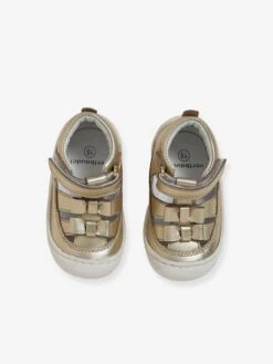 Sandales Cuir Souple Bébé Fille 4 Pattes Metallisé Or - Vertbaudet -Pampero Boutique sandales cuir souple bebe fille 4 pattes 5
