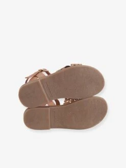 Sandales Cuir Tannage Végétal Fille Sauge - Vertbaudet -Pampero Boutique sandales cuir tannage vegetal fille 11
