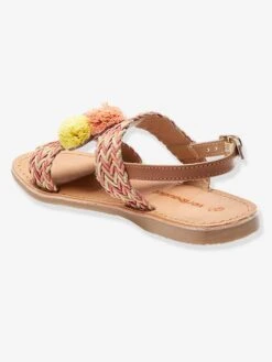 Sandales En Cuir Fille Avec Pompons Rose - Vertbaudet 10 Sandales En Cuir Fille Avec Pompons Rose - Vertbaudet -Pampero Boutique sandales en cuir fille avec pompons 2