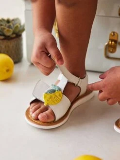 Sandales En Cuir Fille Collection Maternelle Rose - Vertbaudet