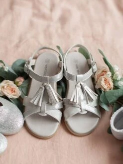 Sandales Fantaisie Pompons Fille Rose - Vertbaudet