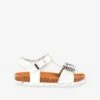 Sandales Fille Zabou LES TROPEZIENNES® PAR M. BELARBI Blanc/multi - Les Tropeziennes
