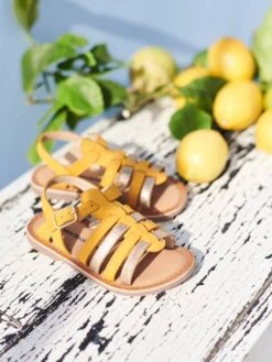 Sandales Multi-brides Cuir Fille Camel - Vertbaudet -Pampero Boutique sandales multi brides cuir fille 5