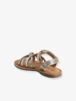 Sandales Multi-brides Cuir Irisé Fille Or - Vertbaudet -Pampero Boutique sandales multi brides cuir irise fille 3