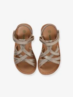 Sandales Multi-brides Cuir Irisé Fille Or - Vertbaudet -Pampero Boutique sandales multi brides cuir irise fille 4
