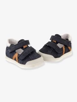 Sandales Salomés Cuir Bébé Garçon Poto Babybotte® Marine - Babybotte