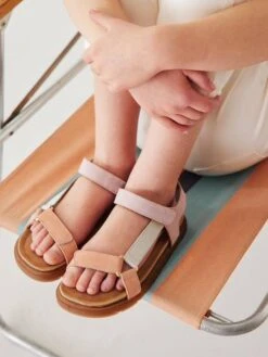 Sandales Scratchées Cuir Fille Lilas - Vertbaudet -Pampero Boutique sandales scratchees cuir fille 5