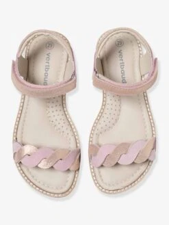 Sandales Scratchées Fille En Cuir Rose - Vertbaudet -Pampero Boutique sandales scratchees fille en cuir 3