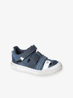 Sandales Scratchées Garçon Collection Maternelle Bleu - Vertbaudet