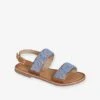 Sandales Textile Perlé Fille Bleu Corail - Vertbaudet -Pampero Boutique sandales textile perle fille