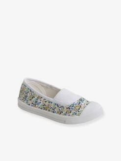 Tennis élastique Enfant Blanc Imprimé - Vertbaudet