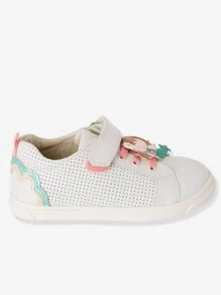 Tennis En Cuir Fille Collection Maternelle Blanc - Vertbaudet -Pampero Boutique tennis en cuir fille collection maternelle 3