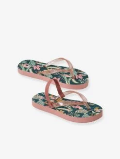 Tongs Imprimées Fille Vert Fonce Imprime - Vertbaudet -Pampero Boutique tongs imprimees fille 3